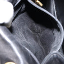 BALLY Quilted Hand Bag Leather Gold Black Auth th6456-12