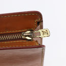 LOUIS VUITTON Epi Pochette Homme Bag Brown Zipangu Gold M52528 LV Auth th6459-8