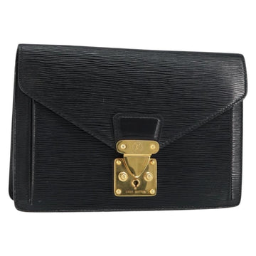 LOUIS VUITTON Epi Serie Dragonne Clutch Bag Black Noir M52612 LV Auth th6460