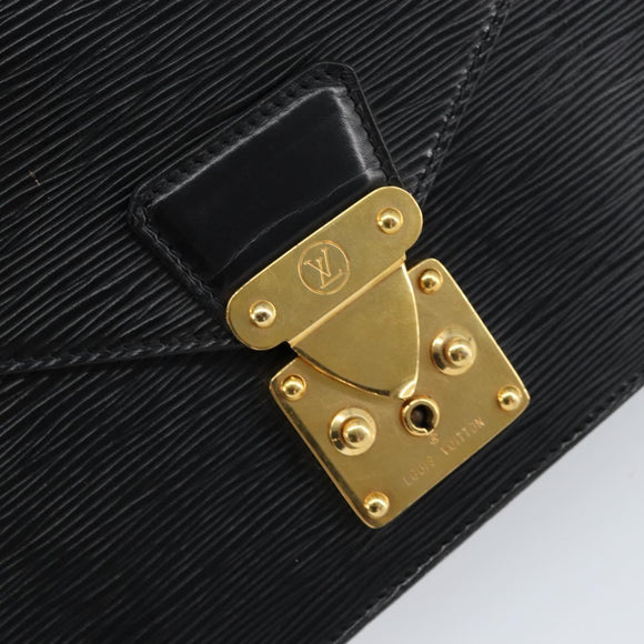 LOUIS VUITTON Epi Serie Dragonne Clutch Bag Black Noir M52612 LV Auth th6460