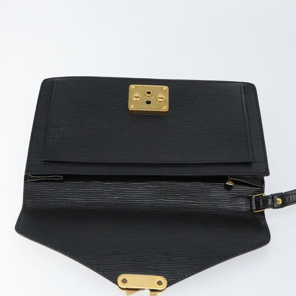 LOUIS VUITTON Epi Serie Dragonne Clutch Bag Black Noir M52612 LV Auth th6460