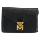 LOUIS VUITTON Epi Serie Dragonne Clutch Bag Black Noir M52612 LV Auth th6460-13