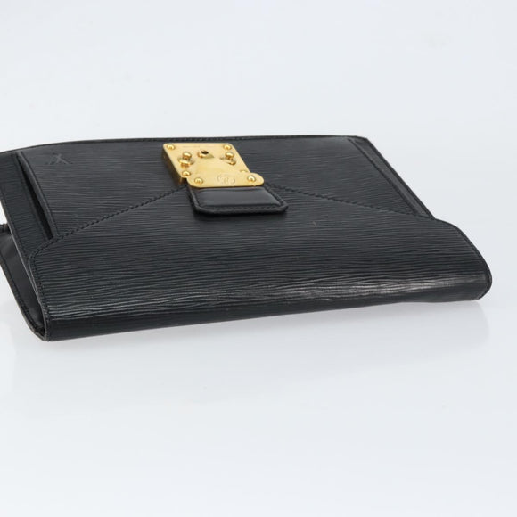 LOUIS VUITTON Epi Serie Dragonne Clutch Bag Black Noir M52612 LV Auth th6460