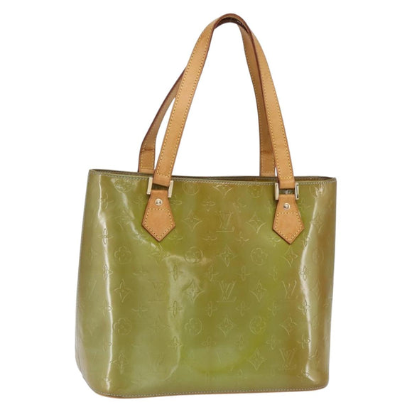 LOUIS VUITTON Monogram Vernis Houston Hand Bag Baby Blue M91005 LV Auth th6461