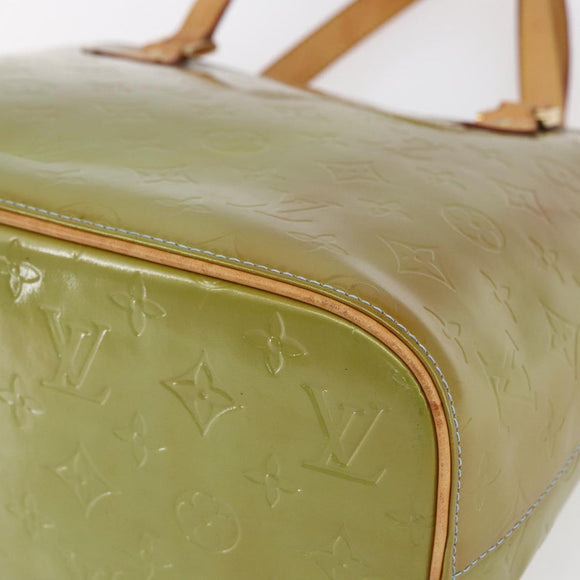 LOUIS VUITTON Monogram Vernis Houston Hand Bag Baby Blue M91005 LV Auth th6461