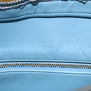 LOUIS VUITTON Monogram Vernis Houston Hand Bag Baby Blue M91005 LV Auth th6461-15