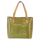 LOUIS VUITTON Monogram Vernis Houston Hand Bag Baby Blue M91005 LV Auth th6461-2