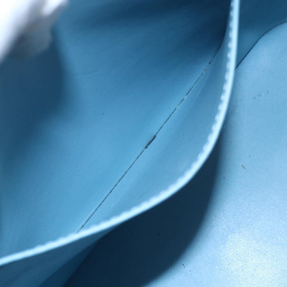 LOUIS VUITTON Monogram Vernis Houston Hand Bag Baby Blue M91005 LV Auth th6461