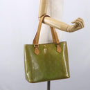 LOUIS VUITTON Monogram Vernis Houston Hand Bag Baby Blue M91005 LV Auth th6461-23