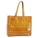 LOUIS VUITTON Monogram Vernis Columbus Tote Bag Beige M91023 LV Auth th6462-1