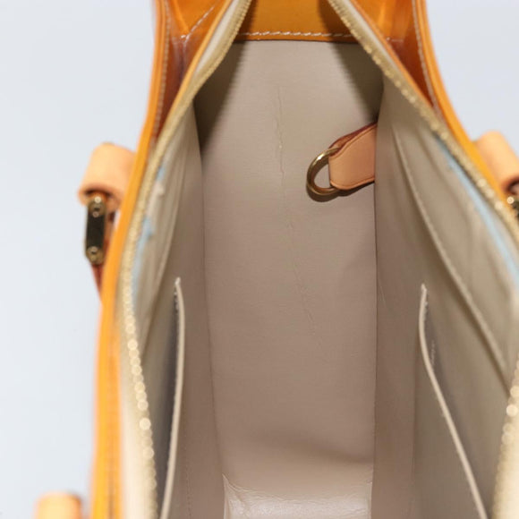 LOUIS VUITTON Monogram Vernis Columbus Tote Bag Beige M91023 LV Auth th6462