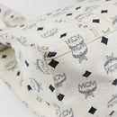 MCM Logogram Vicetos Shoulder Bag PVC Leather White Gold Auth th6467-17