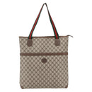 GUCCI GG Supreme Web Sherry Line Tote Bag PVC Beige Gold 002 39 0163 Auth th6468-2