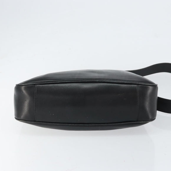 GUCCI Bamboo Hand Bag Leather 2way Black Gold 001 2113 1638 Auth th6469