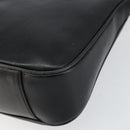 GUCCI Bamboo Hand Bag Leather 2way Black Gold 001 2113 1638 Auth th6469-12