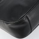 GUCCI Bamboo Hand Bag Leather 2way Black Gold 001 2113 1638 Auth th6469-13