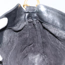 GUCCI Bamboo Hand Bag Leather 2way Black Gold 001 2113 1638 Auth th6469-18