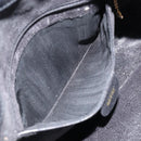 GUCCI Bamboo Hand Bag Leather 2way Black Gold 001 2113 1638 Auth th6469-21