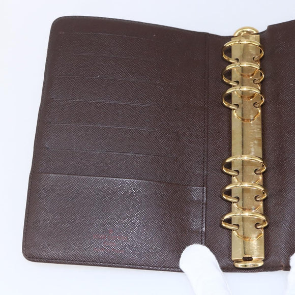 LOUIS VUITTON Damier Ebene Agenda MM Day Planner Cover R20240 LV Auth th6470