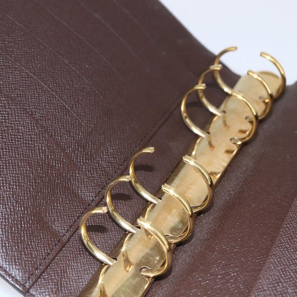 LOUIS VUITTON Damier Ebene Agenda MM Day Planner Cover R20240 LV Auth th6470