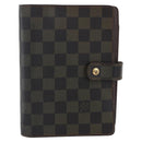 LOUIS VUITTON Damier Ebene Agenda MM Day Planner Cover R20240 LV Auth th6470-2