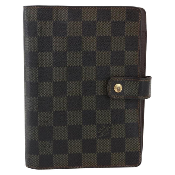 LOUIS VUITTON Damier Ebene Agenda MM Day Planner Cover R20240 LV Auth th6470