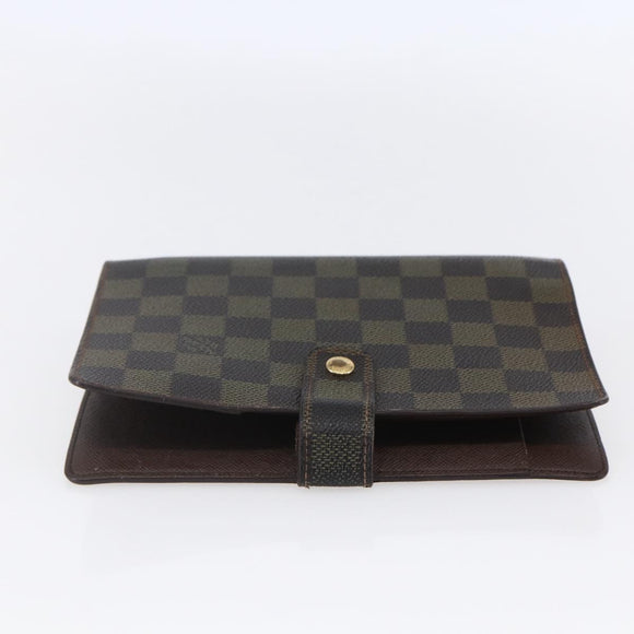 LOUIS VUITTON Damier Ebene Agenda MM Day Planner Cover R20240 LV Auth th6470