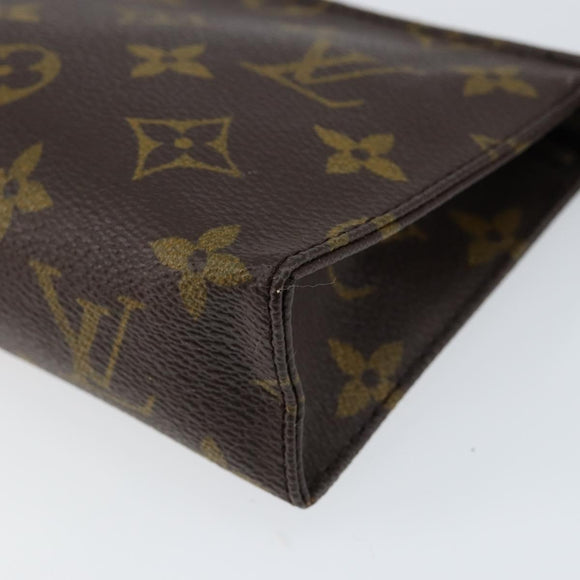 LOUIS VUITTON Monogram Poche Toilette 15 Pouch M47546 LV Auth th6472