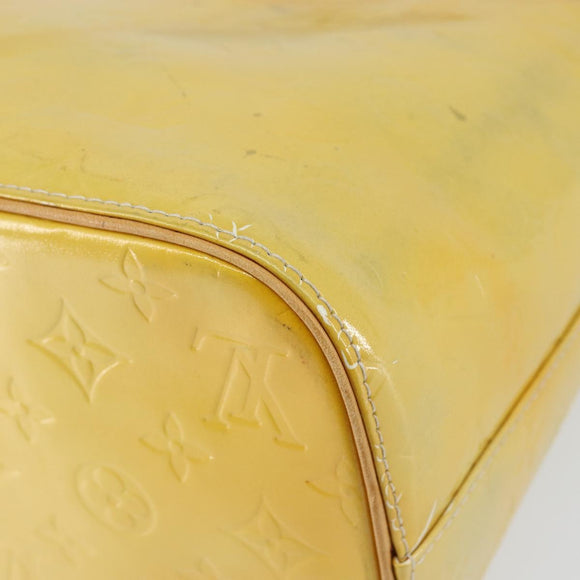 LOUIS VUITTON Monogram Vernis Houston Hand Bag Gris M91053 LV Auth th6475