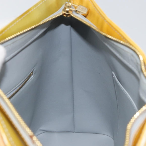 LOUIS VUITTON Monogram Vernis Houston Hand Bag Gris M91053 LV Auth th6475