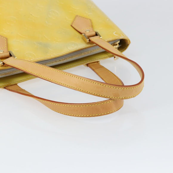 LOUIS VUITTON Monogram Vernis Houston Hand Bag Gris M91053 LV Auth th6475