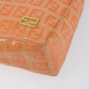 FENDI Zucchino Canvas Accessory Pouch Coated Canvas Orange Auth th6488-10
