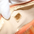 FENDI Zucchino Canvas Accessory Pouch Coated Canvas Orange Auth th6488-17