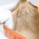 FENDI Zucchino Canvas Accessory Pouch Coated Canvas Orange Auth th6488-20