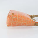 FENDI Zucchino Canvas Accessory Pouch Coated Canvas Orange Auth th6488-4