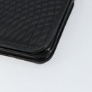 BALLY Quilted Chain Shoulder Bag Leather Black Gold Auth th6489-9