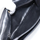 BALLY Quilted Chain Shoulder Bag Leather Black Gold Auth th6489-11