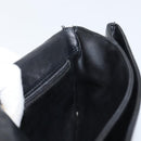 BALLY Quilted Chain Shoulder Bag Leather Black Gold Auth th6489-19