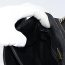 BALLY Quilted Chain Shoulder Bag Leather Black Gold Auth th6489-20