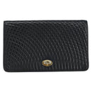 BALLY Quilted Chain Shoulder Bag Leather Black Gold Auth th6489-13