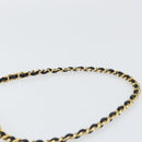 BALLY Quilted Chain Shoulder Bag Leather Black Gold Auth th6489-8