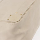 Chloe Eden Tote Bag Leather White Gold Auth th6490-10