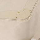 Chloe Eden Tote Bag Leather White Gold Auth th6490-12