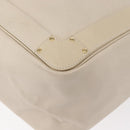 Chloe Eden Tote Bag Leather White Gold Auth th6490-13