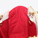 Chloe Eden Tote Bag Leather White Gold Auth th6490-17