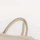 Chloe Eden Tote Bag Leather White Gold Auth th6490-8