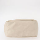 Chloe Eden Tote Bag Leather White Gold Auth th6490-9