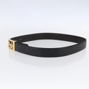 CELINE Horse Carriage Belt Leather 38.6"" Black Auth th6491-4