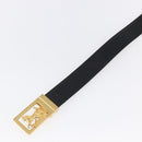 CELINE Horse Carriage Belt Leather 38.6"" Black Auth th6491-5