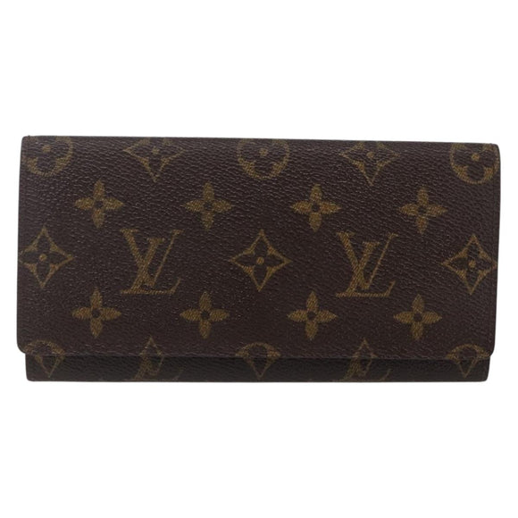 LOUIS VUITTON Monogram Porte Yen 3 Credit Long Wallet M61818 LV Auth th6494